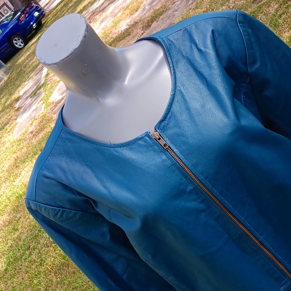 Maggie Barnes Ladies Genuine Luxury Leather Jacket/Coat (2X 22/24W) - Picture 10 of 17